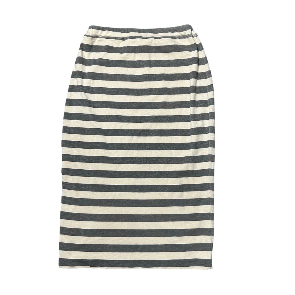 Sundry Gray and Cream Striped Skirt
